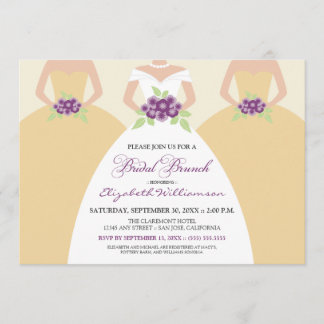 Invitation du brunch de la mariée et des serveuses