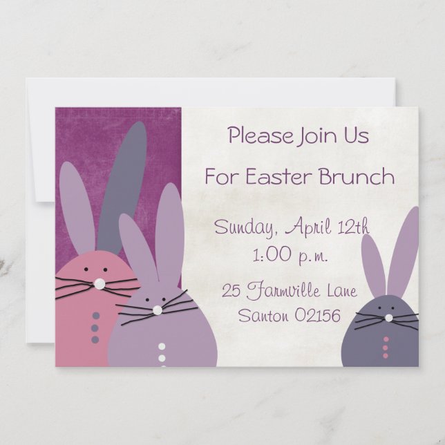 Invitation du brunch de Pâques (Devant)