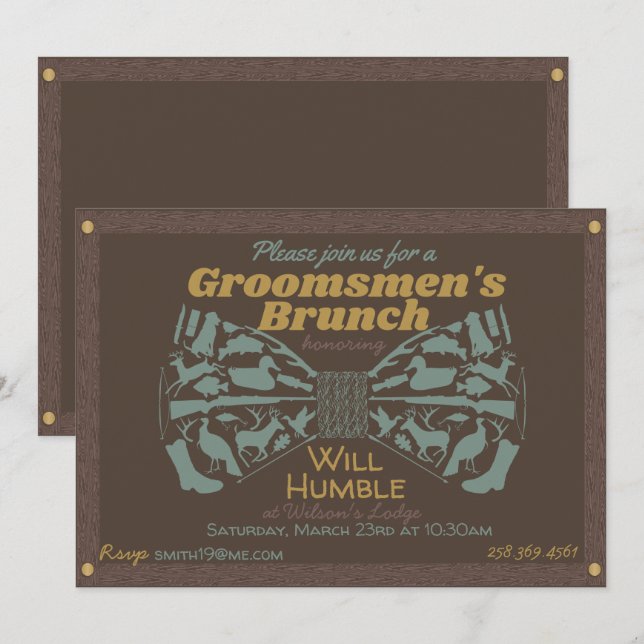 Invitation du brunch des garçons d'honneur du (Devant / Derrière)