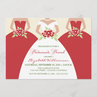 Invitation du brunch nuptial de la mariée et de la