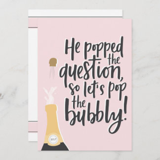 Invitation du Bubbly Engagement Party