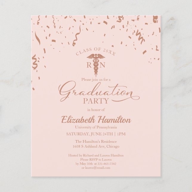 Invitation du budget de l'École des sciences infir (Devant)