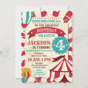 Invitation du Carnaval d'invitation du Cirque