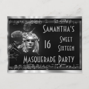 Invitation du Carnaval sweet sixteen