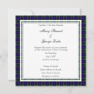 Invitation du Carré Mariage écossais Leslie