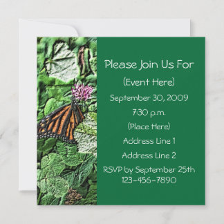 Invitation du Carré Monarch Butterfly Nature