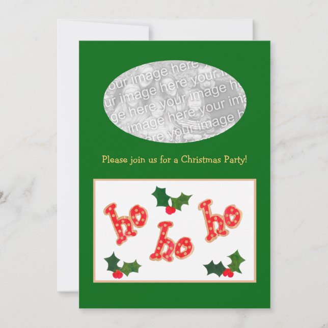 Invitation du Carte photo de Noël à customiser (Devant)