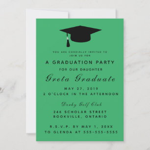 Invitation du Casquette de la fête de graduation m