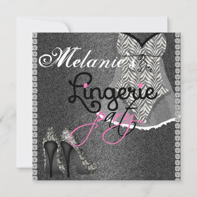 Invitation du CHALKBOARD Lingerie Party (Devant)