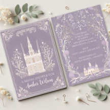 Invitation du château de Lavender Fairytale