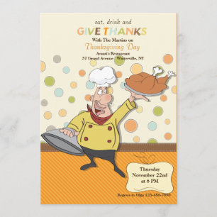 Invitation Du Chef Du Dîner De Thanksgiving