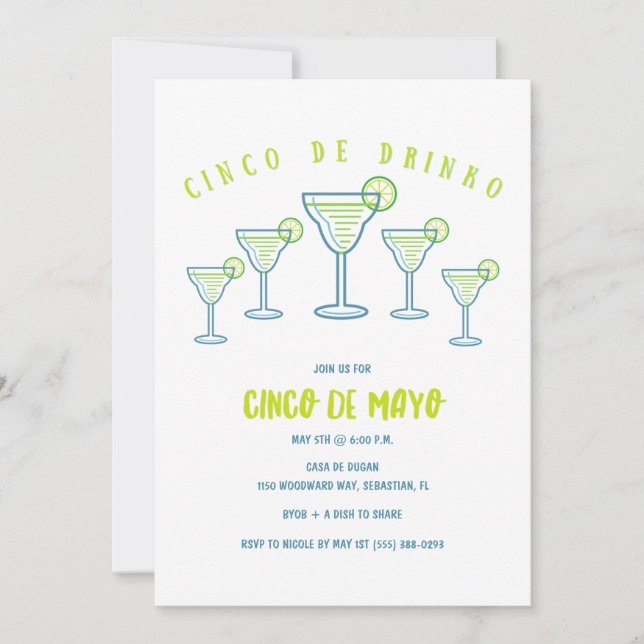 Invitation du Cinco de Mayo Party (Devant)