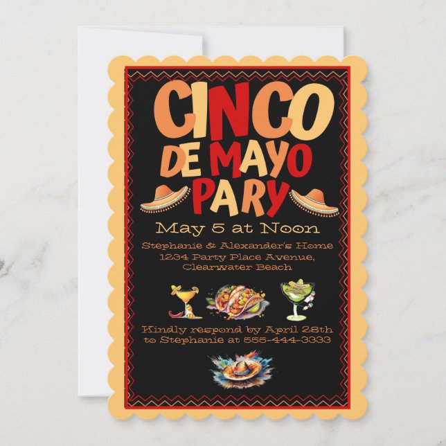 Invitation du Cinco De Mayo Party (Devant)