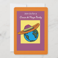 Invitation du Cinco De Mayo Party Casquette mexica