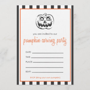 Invitation du Citrouille Carving Party