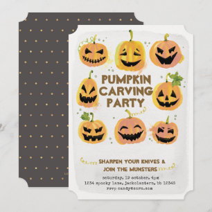 Invitation du Citrouille Carving Party