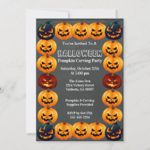 Invitation du Citrouille Carving Party de Grey Hal