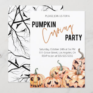 Invitation du citrouille Carving Party - Halloween