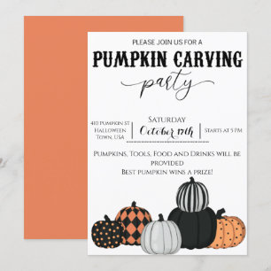 Invitation du citrouille Carving Party - Jack-o'-l