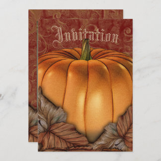 Invitation du Citrouille d'automne ou d'Halloween