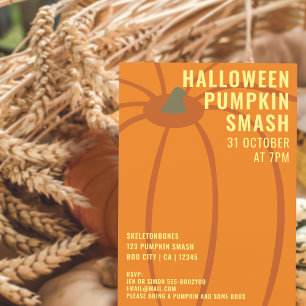 Invitation du Citrouille de Halloween moderne Smas