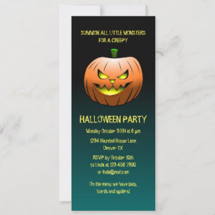 Invitation du Citrouille de l'Halloween déplaisant