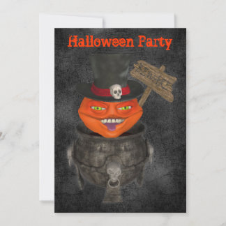 Invitation du Citrouille déplaisant Face Halloween