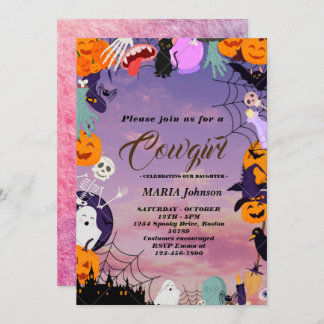 Invitation du Citrouille d'Halloween Little Boo Ba