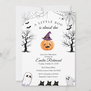 Invitation du Citrouille d'Halloween Little Boo Ba