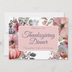 Invitation du Citrouille du dîner Thanksgiving sur