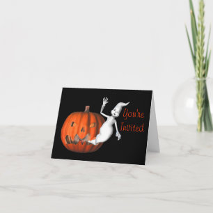 Invitation du Citrouille fantôme Funny Halloween P