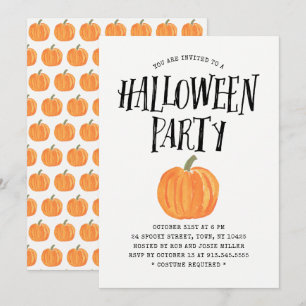 Invitation du citrouille Halloween Party