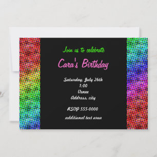 Invitation du club de demi-teinte Rainbow Grunge