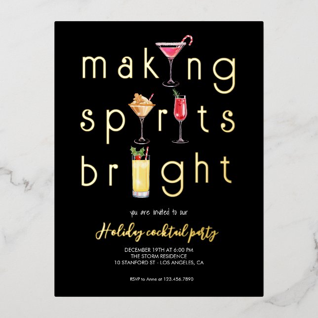 Invitation du cocktail de Noël (Recto)