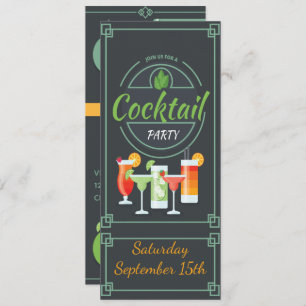Invitation du Cocktail Party Chalkboard tendance