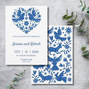 INVITATION DU COEUR BLEU OTOMI MEXIQUE