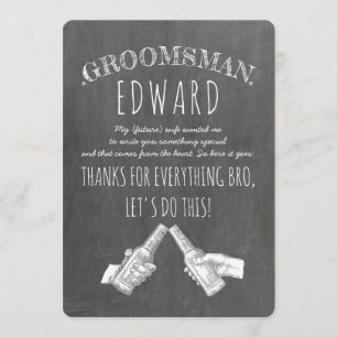 Invitation Du Coeur - Drôle Groomsman Proposition