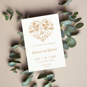 INVITATION DU COEUR DU MEXIQUE OTOMI Beige
