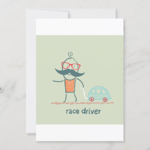 Invitation du conducteur de voiture de course