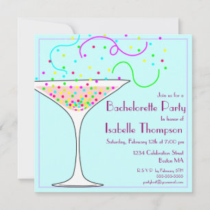 Invitation du Confetti Bachelorette Party