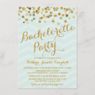 Invitation du Confetti Bachelorette Party