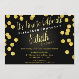 Invitation du Confetti Gold 60e anniversaire