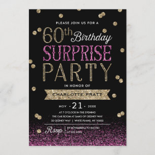Invitation du Confetti Surprise 60e Parties scinti