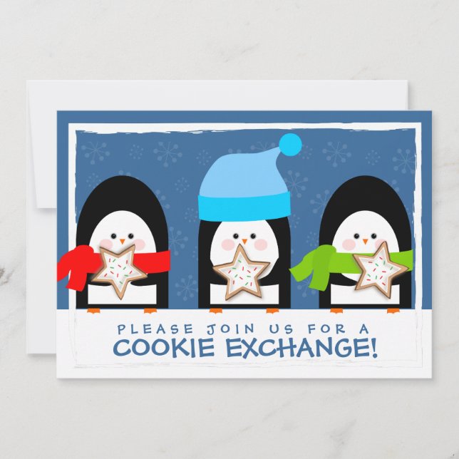 Invitation du Cookie Exchange Party de Cute Pengui (Devant)