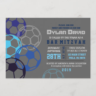 Invitation du cool SOCCER Bar Mitzvah