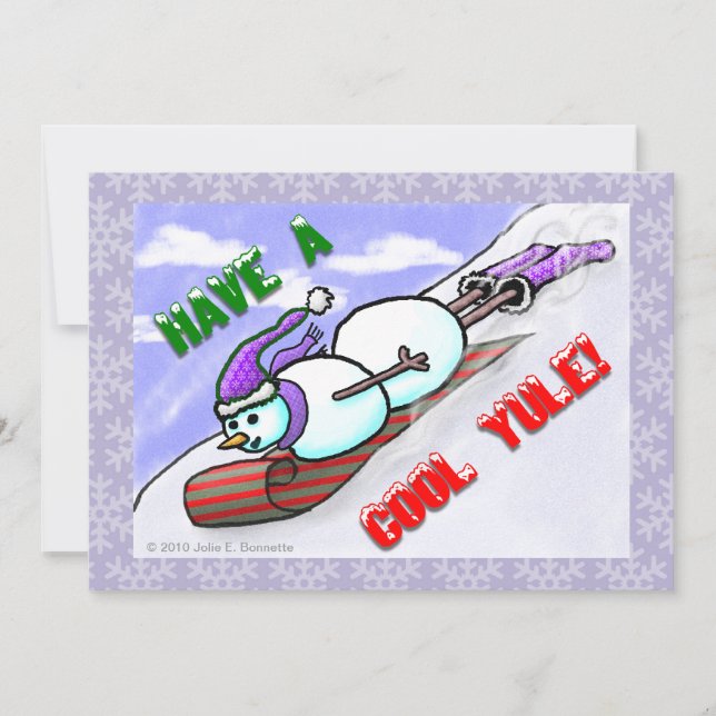 Invitation du cool Yule Snowman (Devant)