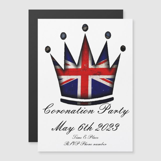 Invitation du Coronation Party (Devant / Derrière)