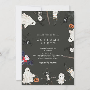 Invitation du Costume d'Halloween