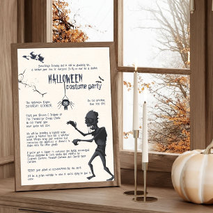 Invitation du Costume d'Halloween