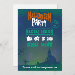 Invitation du Costume d'Halloween